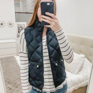 J Crew | Navy Puffy Vest